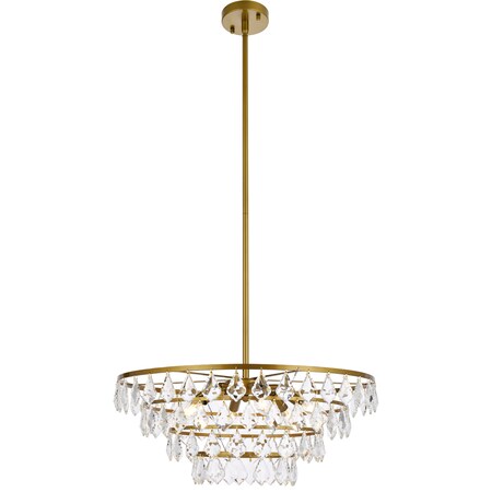 Elegant Lighting Ella 24 Inch Pendant In Brass 1101D24BR